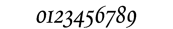Thesaurus Italic Font OTHER CHARS