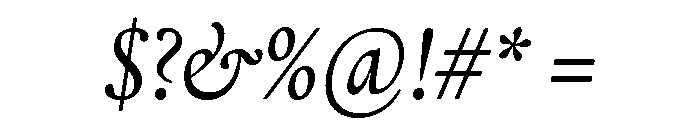 Thesaurus Italic Font OTHER CHARS