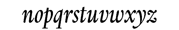 Thesaurus Italic Font LOWERCASE
