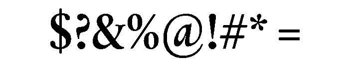 Thesaurus Medium Font OTHER CHARS