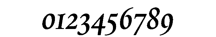Thesaurus MediumItalic Font OTHER CHARS
