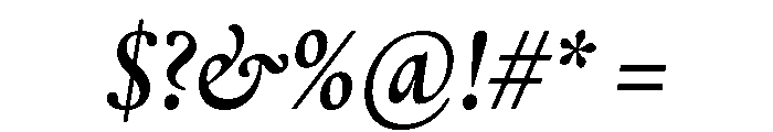 Thesaurus MediumItalic Font OTHER CHARS