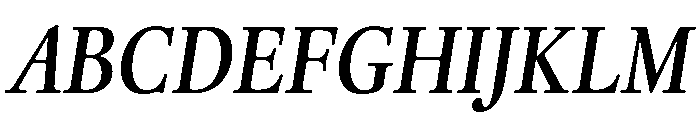 Thesaurus MediumItalic Font UPPERCASE