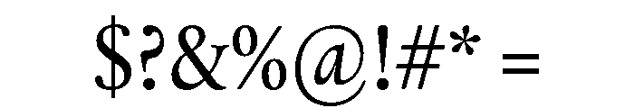 Thesaurus Regular Font OTHER CHARS