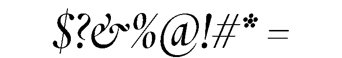 ThesaurusDisplay Italic Font OTHER CHARS