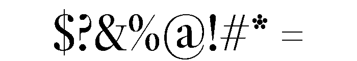 ThesaurusDisplay Regular Font OTHER CHARS