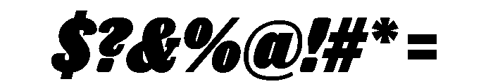 Thorowgood Egyptian Black Italic Font OTHER CHARS