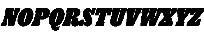 Thorowgood Egyptian Black Italic Font UPPERCASE