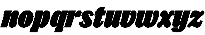 Thorowgood Egyptian Black Italic Font LOWERCASE