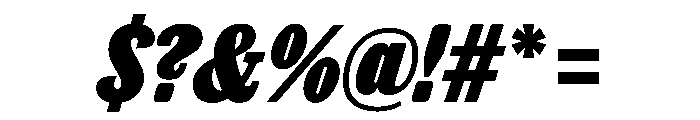 Thorowgood Egyptian Bold Italic Font OTHER CHARS