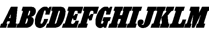 Thorowgood Egyptian Bold Italic Font UPPERCASE