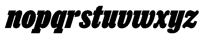 Thorowgood Egyptian Bold Italic Font LOWERCASE
