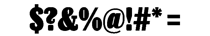 Thorowgood Egyptian Bold Font OTHER CHARS