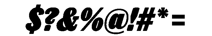 Thorowgood Egyptian Extrabold Italic Font OTHER CHARS