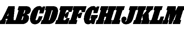 Thorowgood Egyptian Extrabold Italic Font UPPERCASE