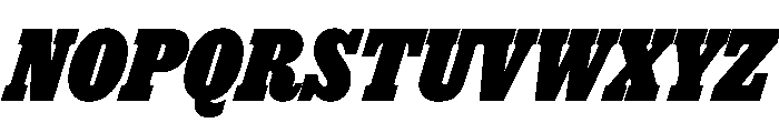 Thorowgood Egyptian Extrabold Italic Font UPPERCASE
