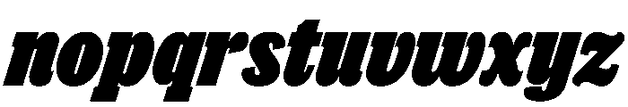 Thorowgood Egyptian Extrabold Italic Font LOWERCASE