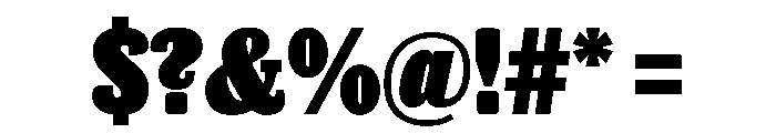 Thorowgood Egyptian Extrabold Font OTHER CHARS