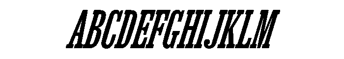 Thorowgood Egyptian Light Italic Font UPPERCASE