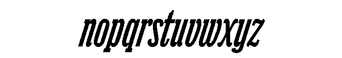Thorowgood Egyptian Light Italic Font LOWERCASE