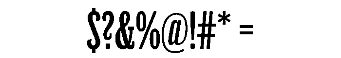 Thorowgood Egyptian Light Font OTHER CHARS