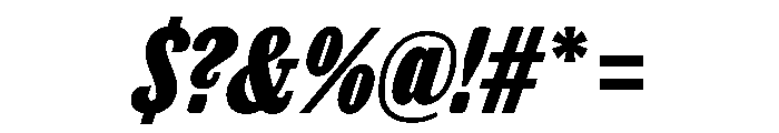 Thorowgood Egyptian Medium Italic Font OTHER CHARS