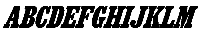 Thorowgood Egyptian Medium Italic Font UPPERCASE