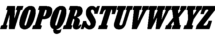Thorowgood Egyptian Medium Italic Font UPPERCASE