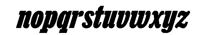 Thorowgood Egyptian Medium Italic Font LOWERCASE