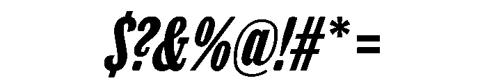 Thorowgood Egyptian Regular Italic Font OTHER CHARS