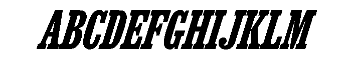 Thorowgood Egyptian Regular Italic Font UPPERCASE