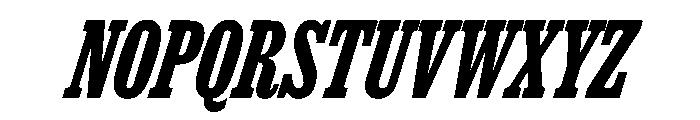 Thorowgood Egyptian Regular Italic Font UPPERCASE