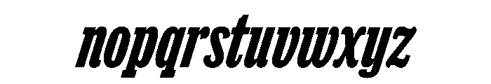 Thorowgood Egyptian Regular Italic Font LOWERCASE