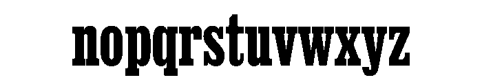 Thorowgood Egyptian Regular Font LOWERCASE