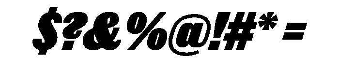 Thorowgood Grotesque Black Italic Font OTHER CHARS