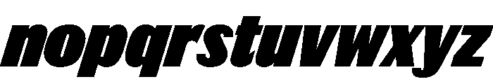 Thorowgood Grotesque Black Italic Font LOWERCASE