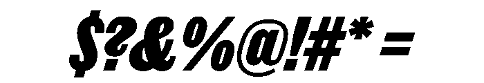 Thorowgood Grotesque Bold Italic Font OTHER CHARS