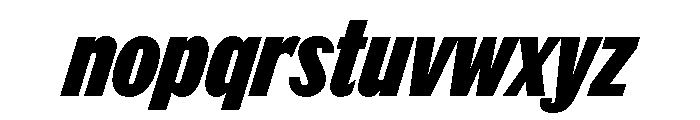 Thorowgood Grotesque Bold Italic Font LOWERCASE