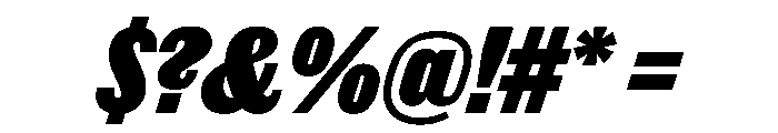 Thorowgood Grotesque Extrabold Italic Font OTHER CHARS