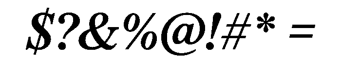 ThunderCaption CaptionSemiBoldItalic Instance Font OTHER CHARS