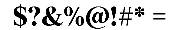 ThunderDisplay Bold Font OTHER CHARS