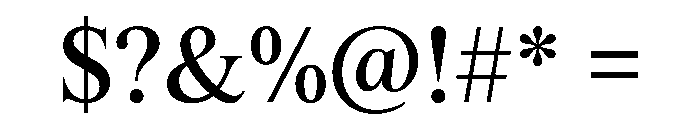 ThunderDisplay Book Font OTHER CHARS