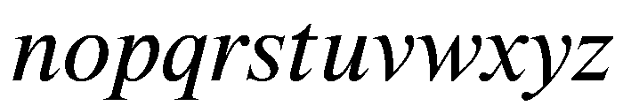 ThunderDisplay BookItalic Font LOWERCASE