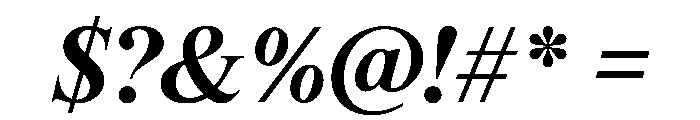 ThunderDisplay DisplayBoldItalic Instance Font OTHER CHARS