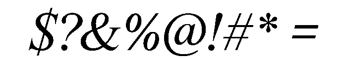 ThunderDisplay RegularItalic Font OTHER CHARS