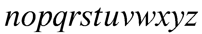ThunderDisplay RegularItalic Font LOWERCASE