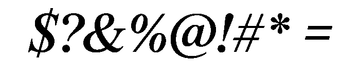 ThunderText TextMediumItalic Instance Font OTHER CHARS