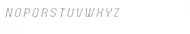 The October Two Light Italic Font LOWERCASE