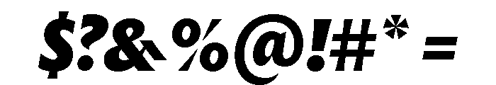The Henston Black Italic Font OTHER CHARS