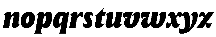 The Henston Black Italic Font LOWERCASE